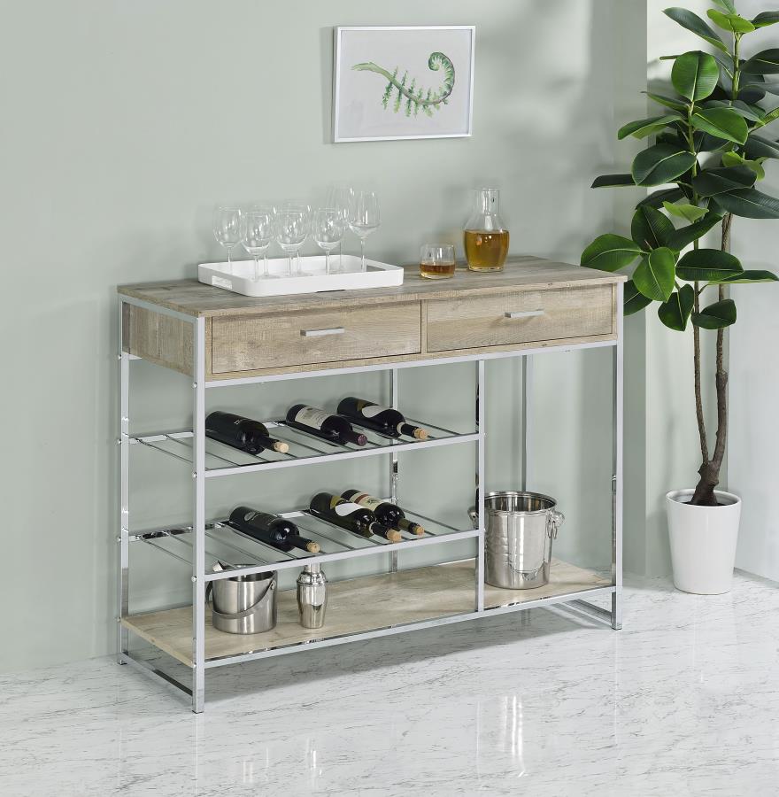 Melrose Bar Storage w Wine Rack