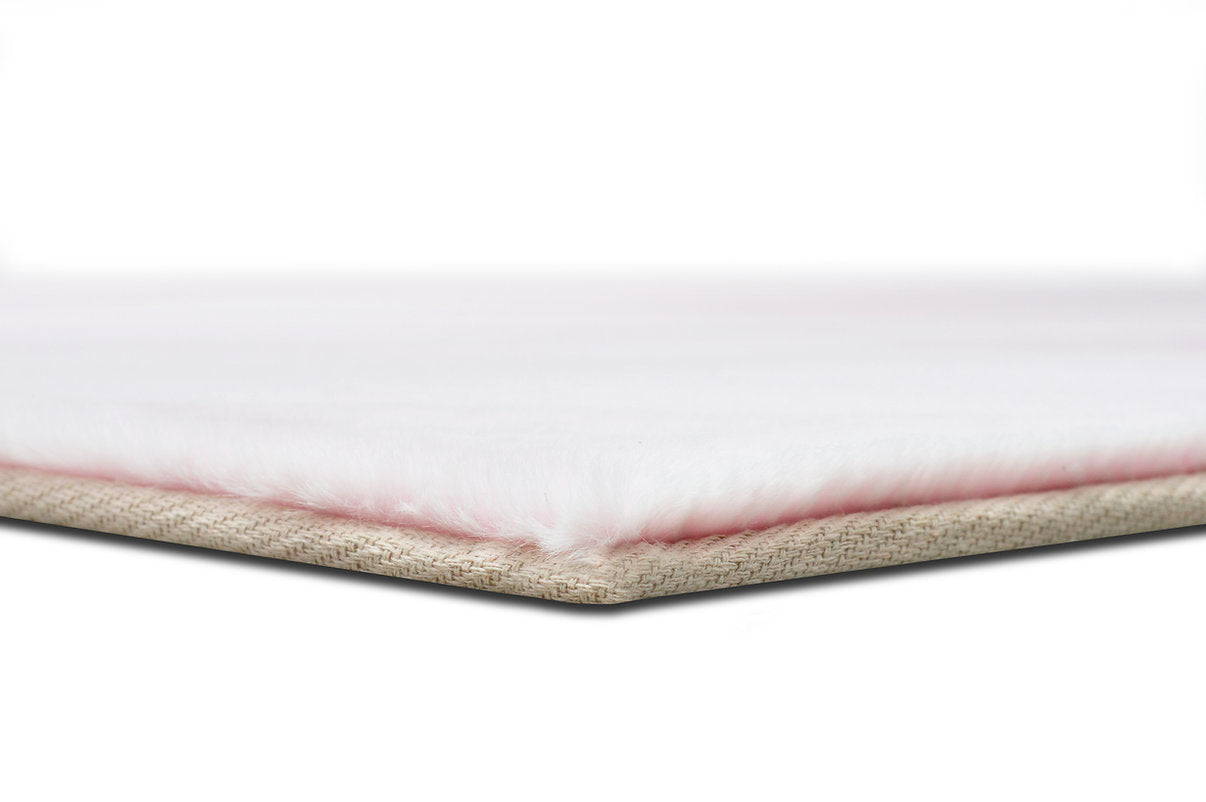Bunny Fur Rug - Pink