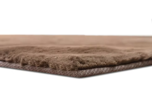 Bunny Fur Rug - Chocolate