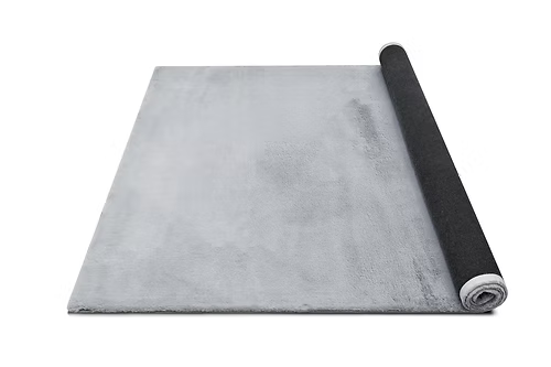 Bunny Fur Rug - Silver