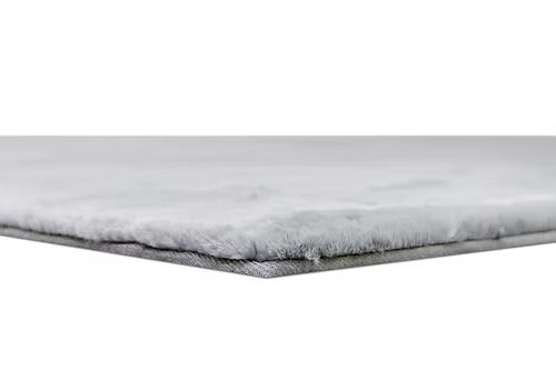 Bunny Fur Rug - Silver