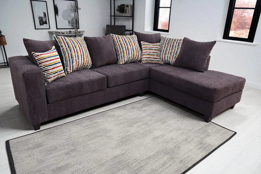 Luna Brown Sectional - ONLINE ONLY