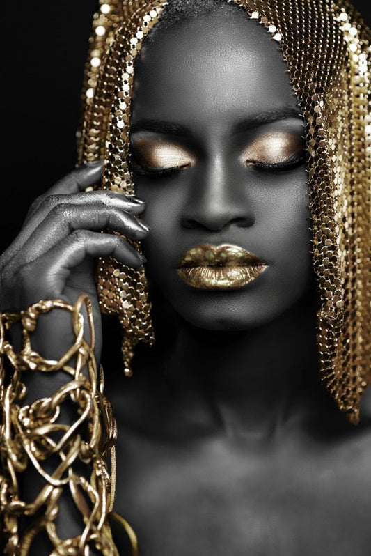 Woman Gold Hair
