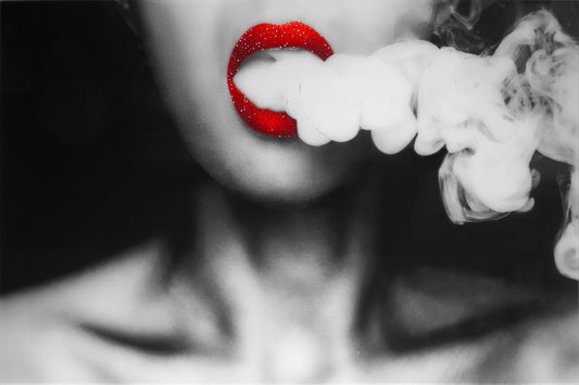 Rolling Smoke - with Foil and Rhinestones