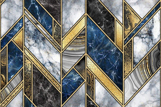 Blue & Gold Marble Patterns
