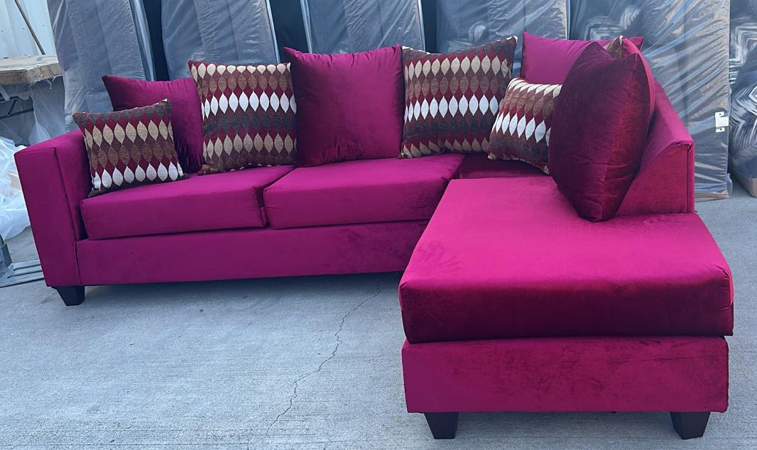 Fuschia Sectional - ONLINE ONLY